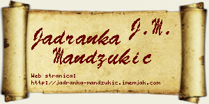 Jadranka Mandžukić vizit kartica